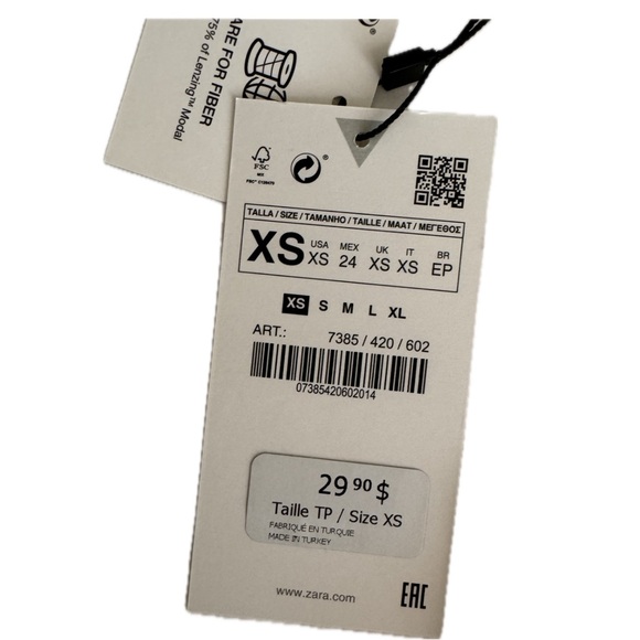 Zara Tie Tank top in Size XS colour lilac - Picture 3 of 3